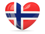Norway flag heart